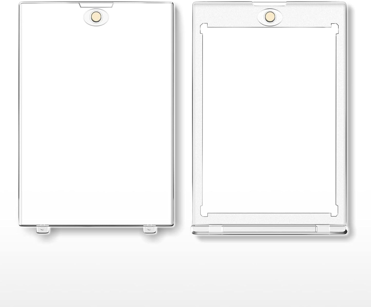 Trading Card Case, Magnetic Loader, Card Display Case, Protective Storage, Acrylic Trading Card Case Compatible with Yu-Gi-Oh!, transparent, UV Protection Set of 2