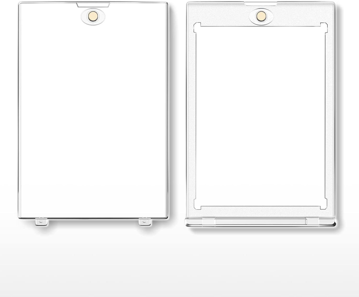 Trading Card Case, Magnetic Loader, Card Display Case, Protective Storage, Acrylic Trading Card Case Compatible with Yu-Gi-Oh!, transparent, UV Protection Set of 2