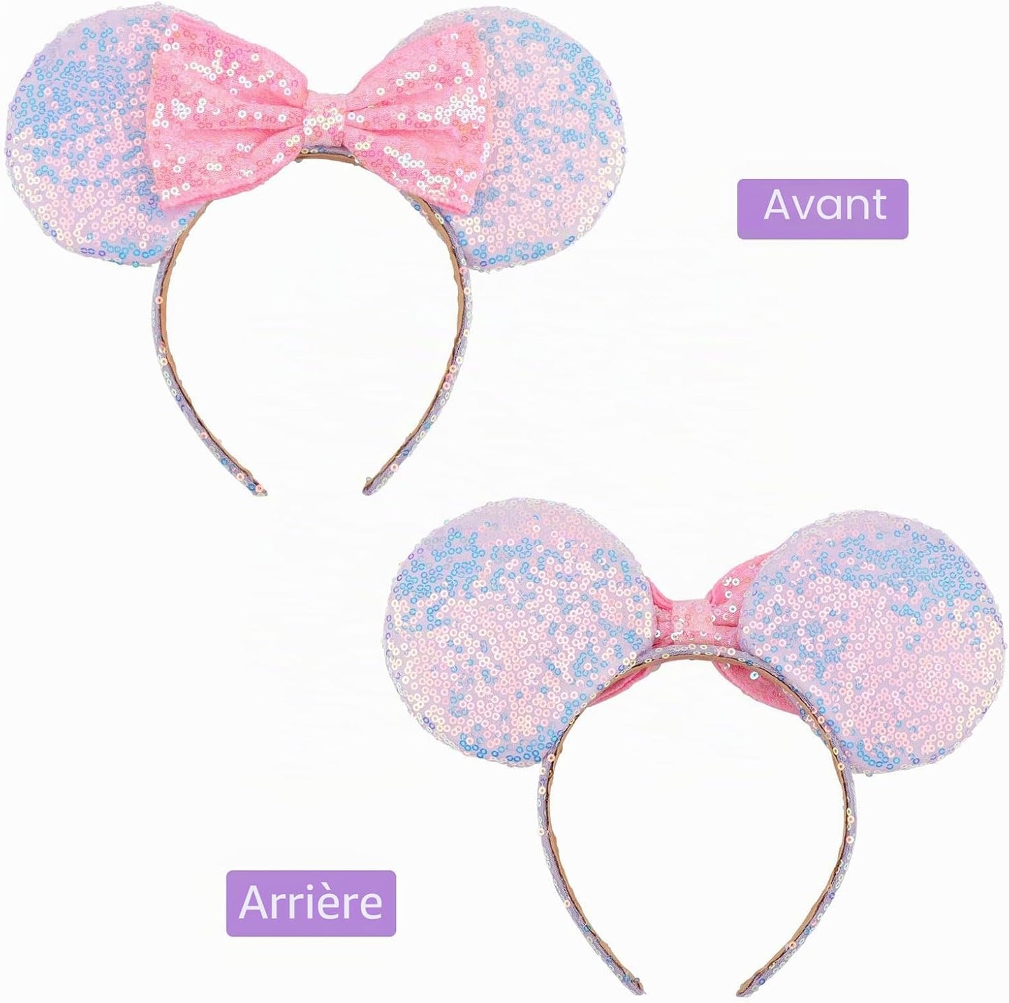 DRESHOW Mouse Ears Bow Headbands Sequins Party Decoration Cosplay Costume for Women