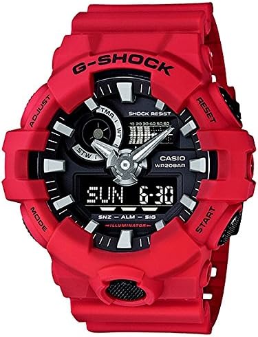 Police Self-Defense Force G-SHOCK Men's Plastic Belt Watch (GA-700-1A GA-700-1B GA-700-2A GA-700-4A GA-700-7A), red, GA-700-4A (red) , fashion watch business watch casual watch mens watch chronograph