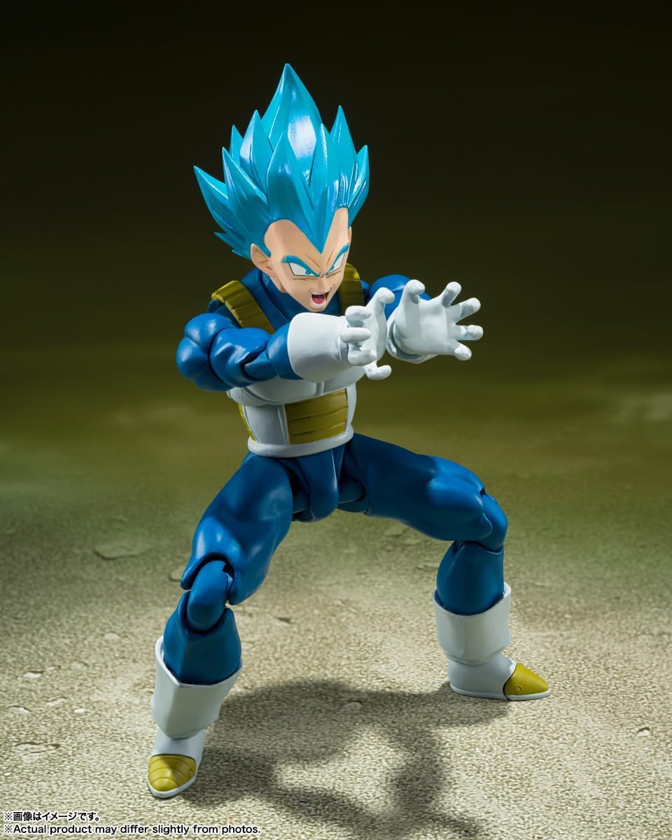S.H. Figuarts Dragon Ball Super Super Saiyan God Super Saiyan Vegeta - Pride of Penetrating Saiyan - Approx. 5.3 inches (135 mm), PVC & ABS Pre-painted Action Figure