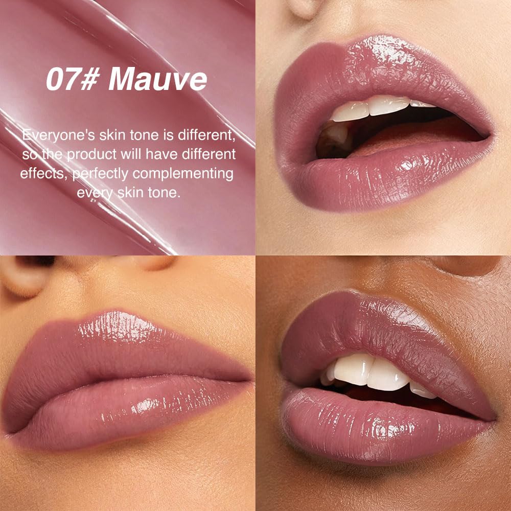 Honey Lipstick - Bálsamo labial tintado, mancha labial hidratante transparente para todos los tonos de piel (A-2Pcs-07 Mauve+09 Cherry, 2 unidades (paquete de 1))