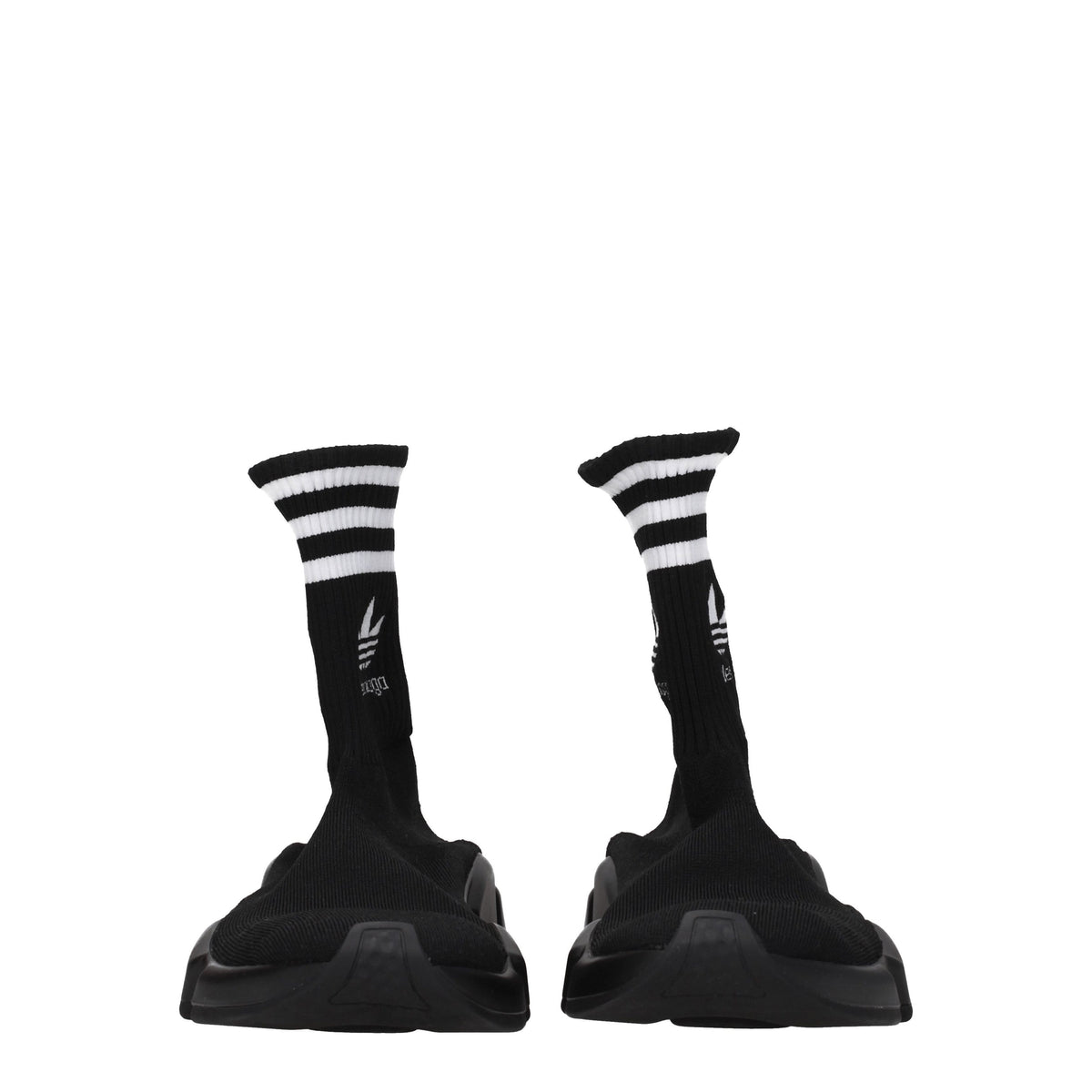 Balenciaga バレンシアガスニーカーアディダススピードマンファブリックブラック/ホワイト - Image 4