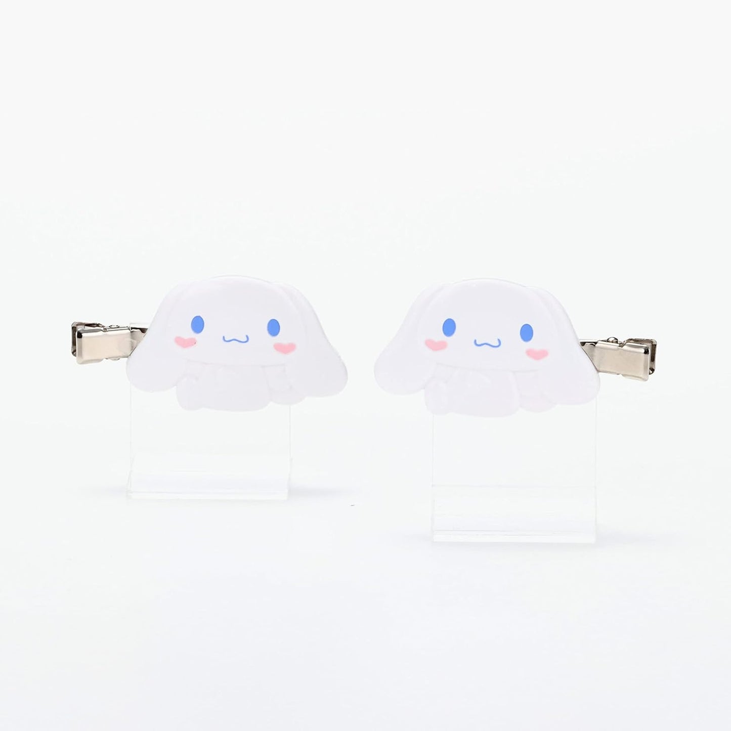 Sanrio N-1606-950181 Cinnamoroll Hair Bang Clips, Approximately 2.4 x 0.4 x 1.2 in. (6 x 1 x 3 cm), ABS Resin, Set of 2