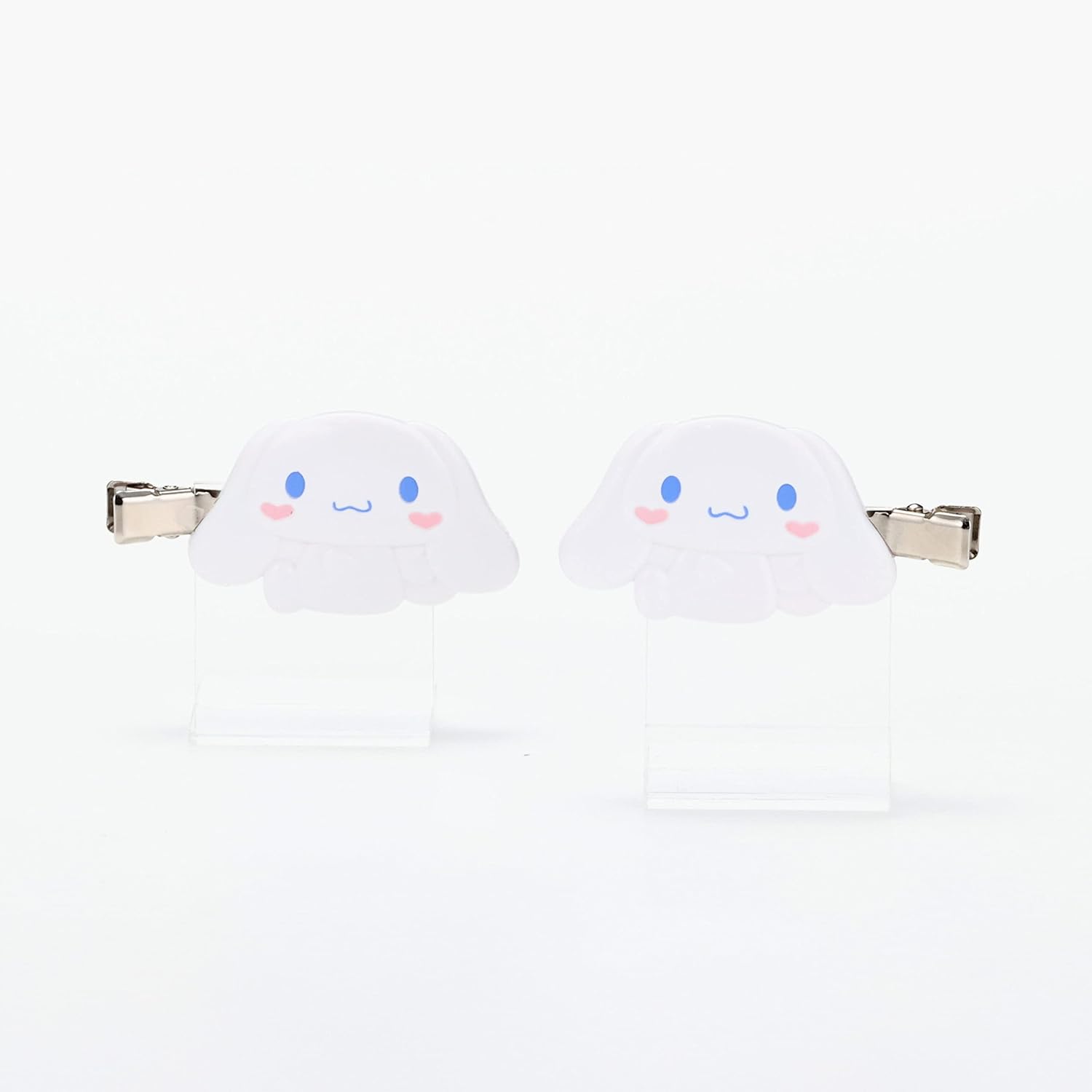 Sanrio N-1606-950181 Cinnamoroll Hair Bang Clips, Approximately 2.4 x 0.4 x 1.2 in. (6 x 1 x 3 cm), ABS Resin, Set of 2