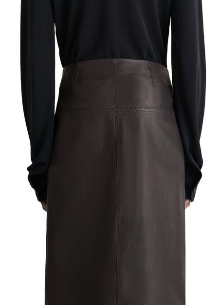 LEMAIRE Leather wrapover skirt - Image 4