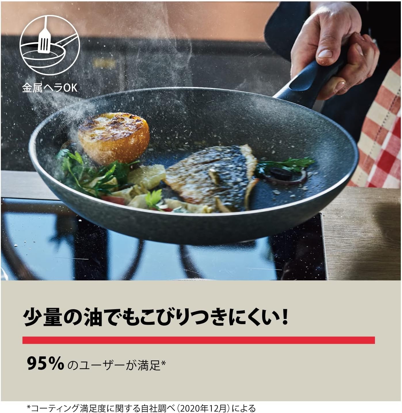 Ballarini 75001-777 Pavia Series Frying Pan, 9.4 inches (24 cm), For Gas Stoves, Granitium 5-Layer Coating, Made in Italy