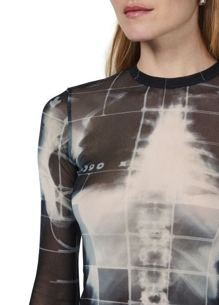 JEAN PAUL GAULTIER squeletor メッシュ混 長袖トップス - Image 4