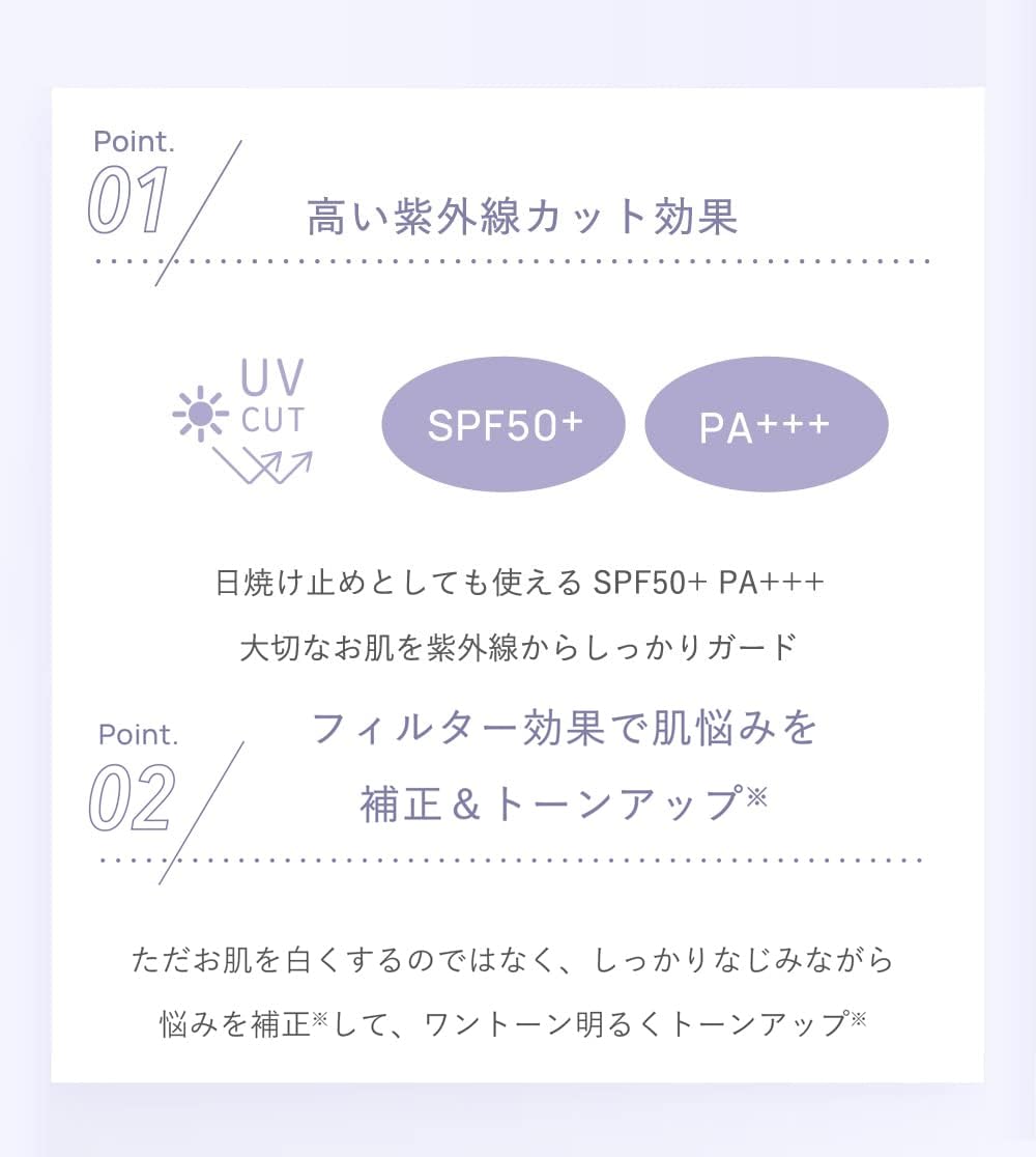 CandyDoll Bright Pure Base CC Makeup, SPF50 PA+++ UV Protection, By Tsubasa Masuwaka, Green Makeup Base, Color Control Makeup Base, UV Proof Cosmetics, Toning for Redness and Acne Scars, Radiant Complexion, Mint