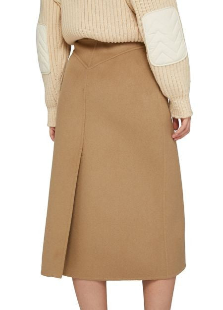 LOUIS VUITTON ダブルフェイスボタンダウンミディスカート - Image 4