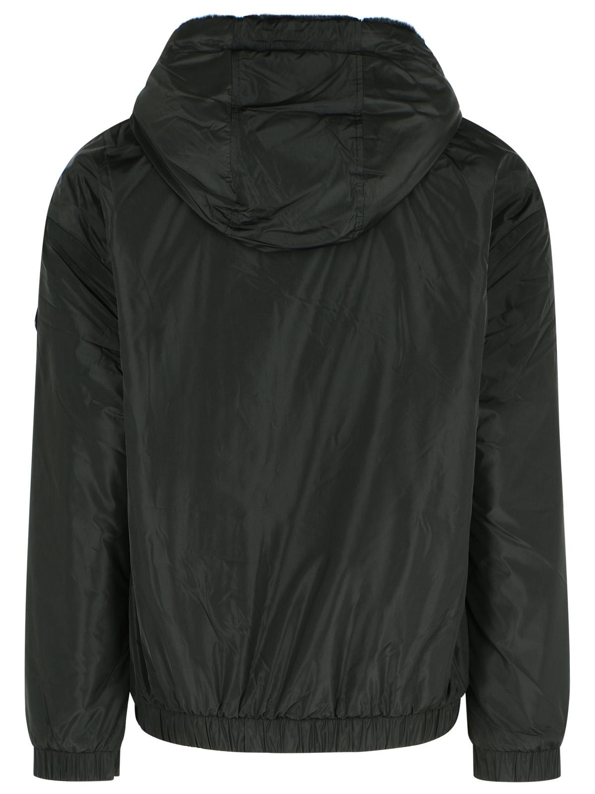 Moose ムースナックルズ「ボーダーバニー」リバーシブルブラックポリエステルスウェットシャツ - Image 4