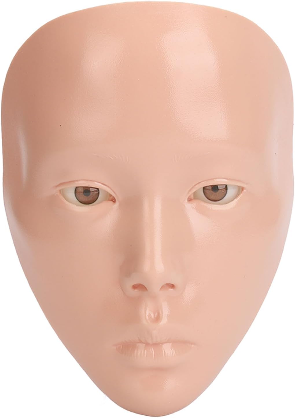 Reusable Realistic 5D Full Face Silicone Makeup Mannequin with Stand (Pink Skin)