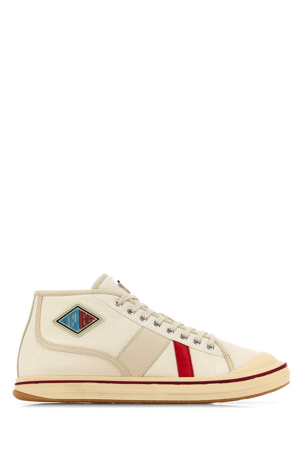 Bottega Bottega Veneta White Canvas Summer Sneakers - Image 4