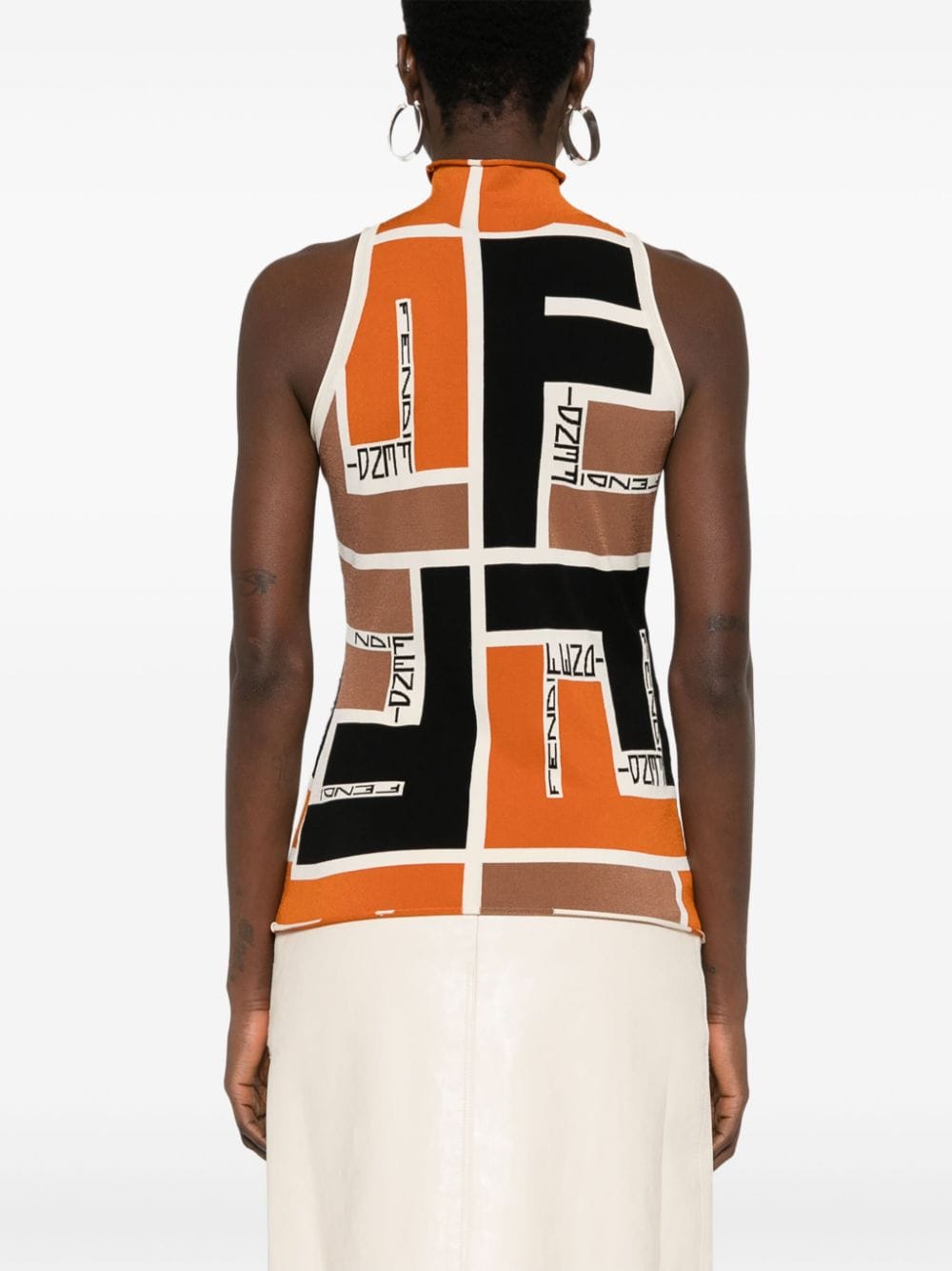 Fendi フェンディプリントタートルネックトップ - Image 4