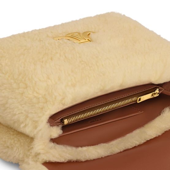 CELINE teen Nino bag in shearling and calfskin - Image 4