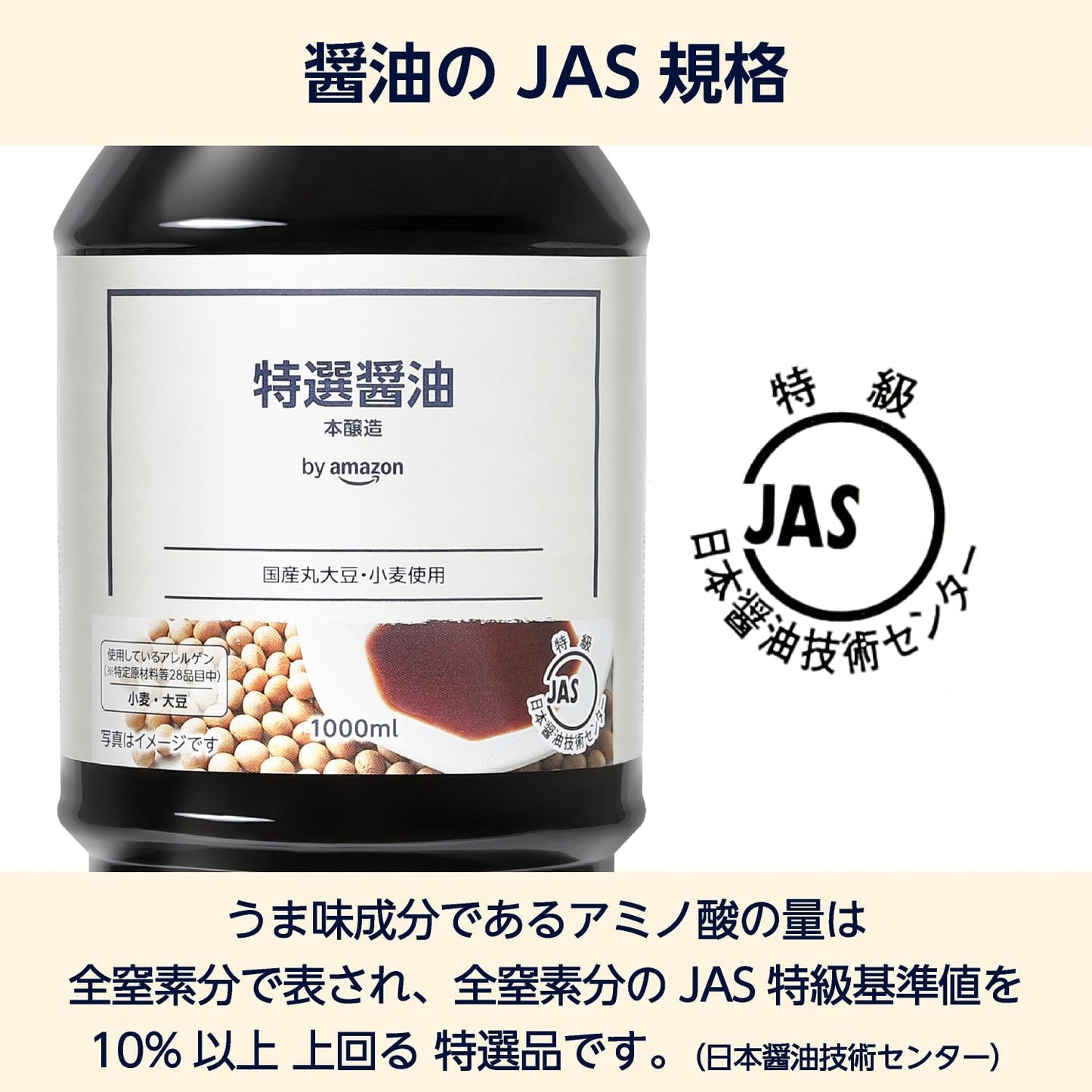 By Special Selection Soy Sauce, Made with Domestic Round Soy Sauce, 33.8 fl oz (1,000 ml)