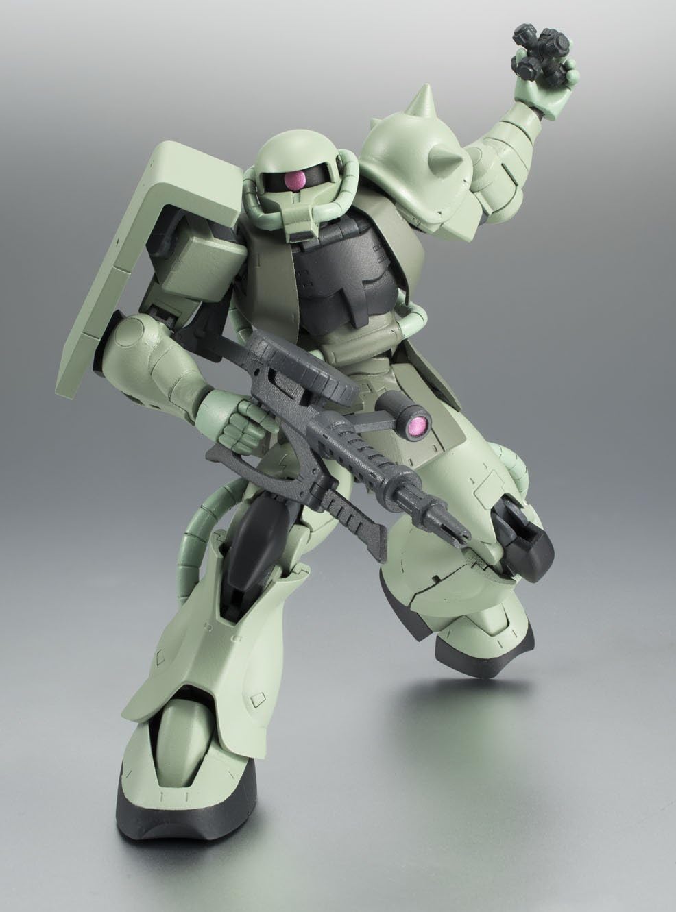 TAMASHII NATIONS Robot Spirits Mobile Suit Gundam Side MS MS-06 Mass Production Zaku Version, A.N.I.M.E. Approx. 4.9 inches (125 mm), ABS & PVC Painted Action Figure