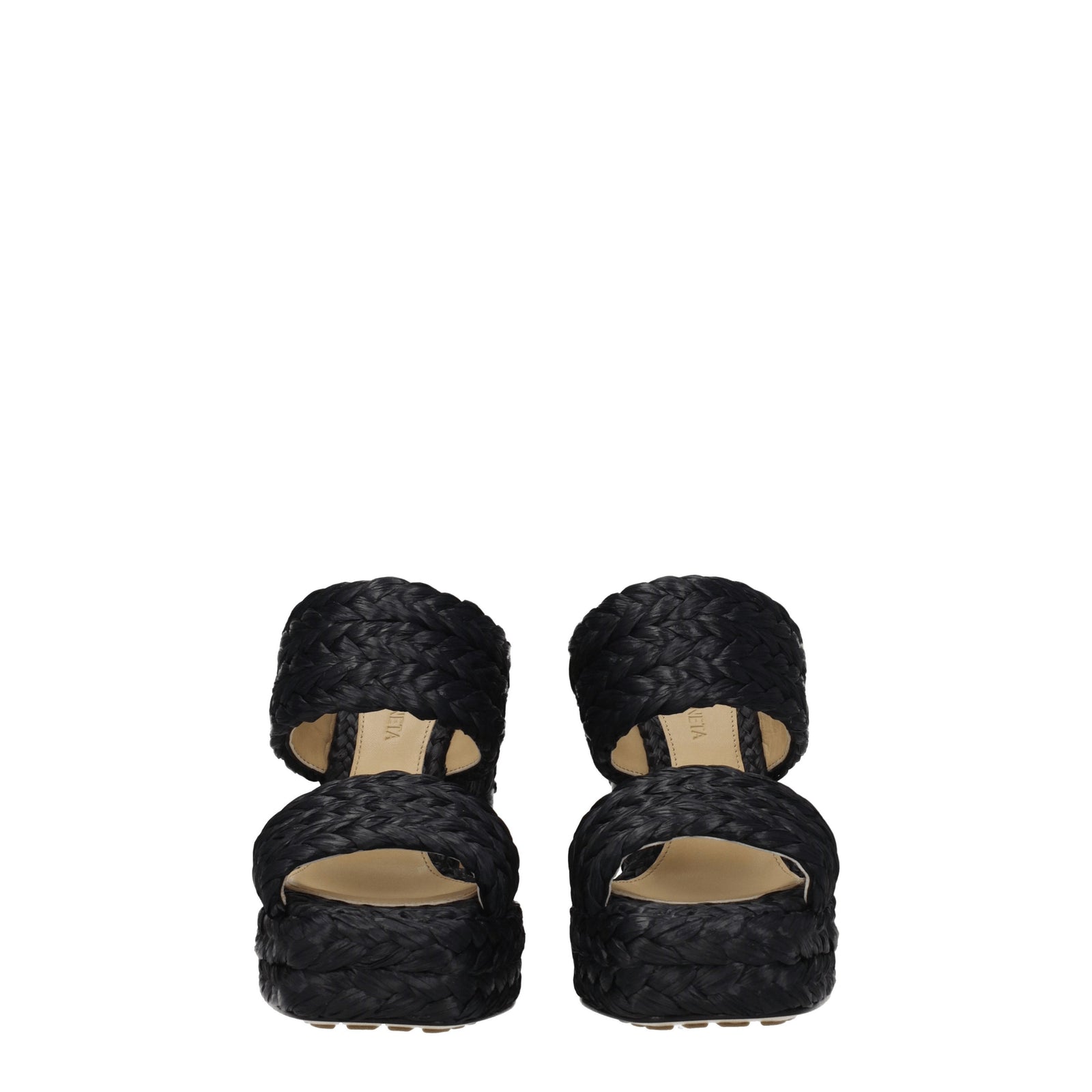 Bottega Veneta ボッテガベネタサンダル女性ラフィアブラック - Image 4