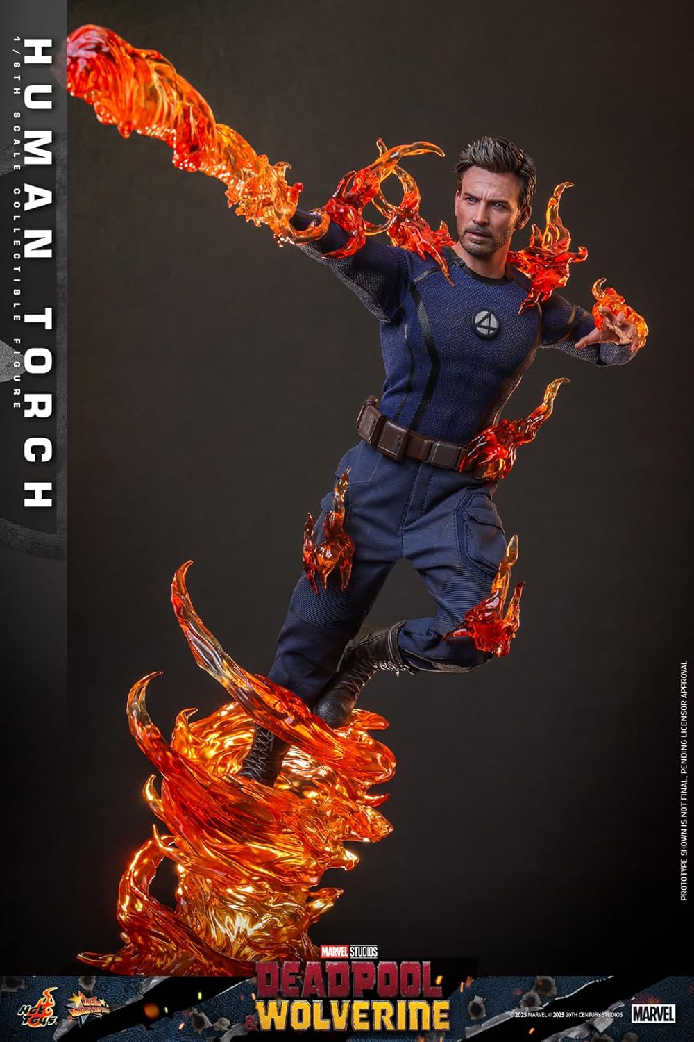 Movie Masterpiece Deadpool & Wolverine Human Torch 1/6 Scale Figure