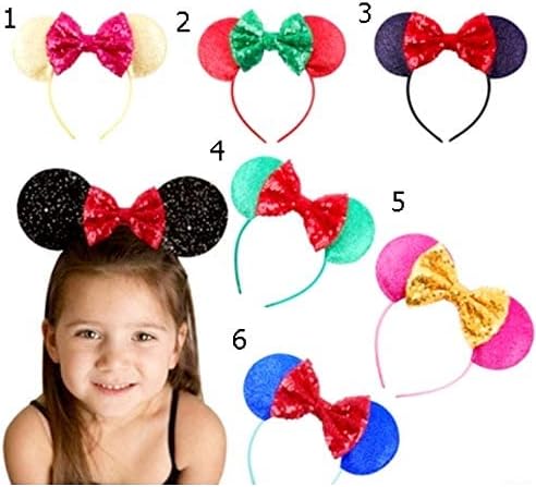Mouse Headband Minnie Mouse Girl Carnival Ear Glitter Glitter Adults Girls Women Girl Red Green Gift Idea for Christmas and Birthday