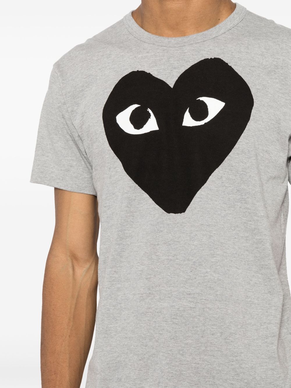 Comme Comme Des GarconsブラックハートコットンTシャツ - Image 4