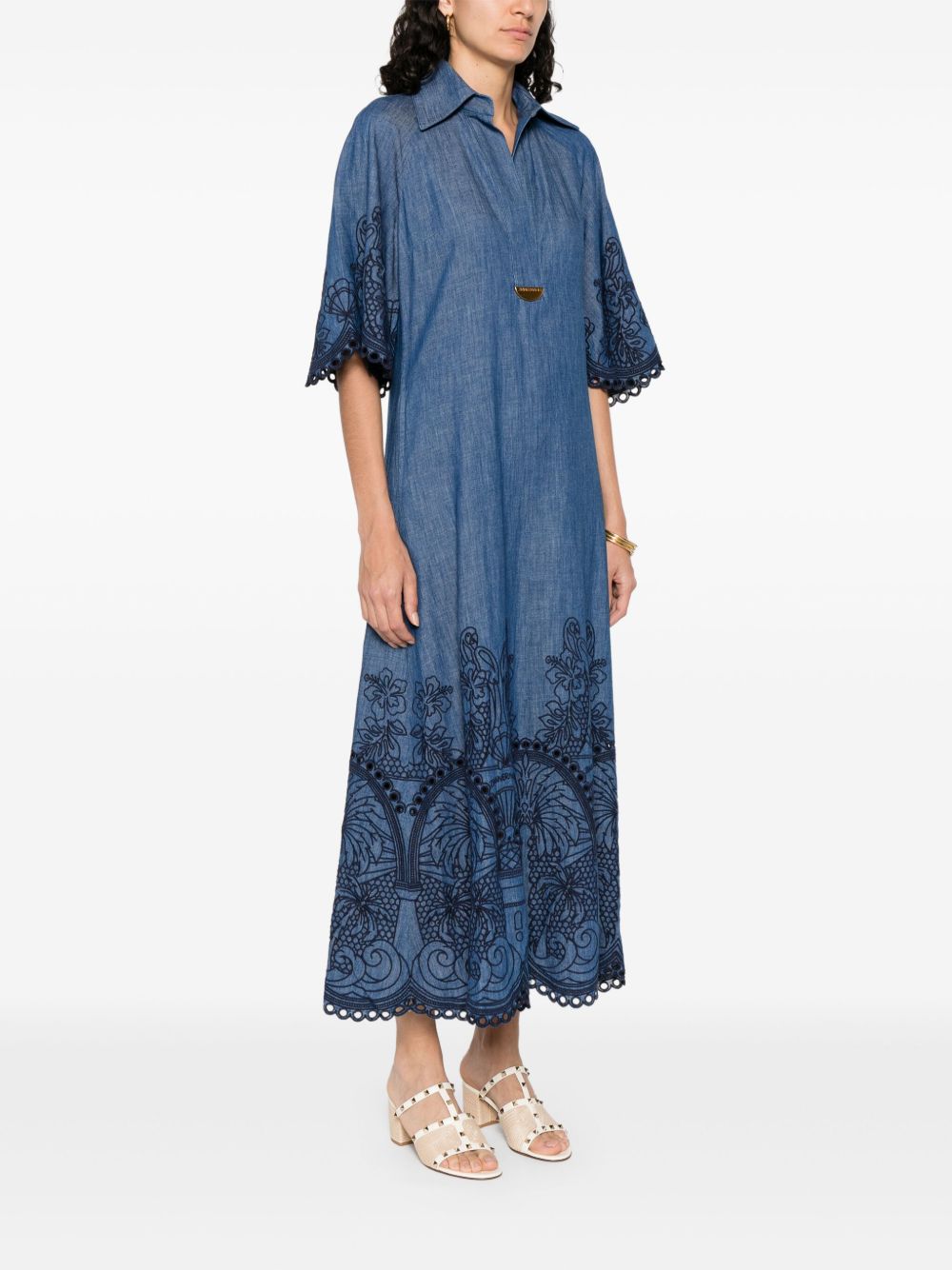 Zimmermann ZIMMERMANN COCO刺繍デニムドレス - Image 4