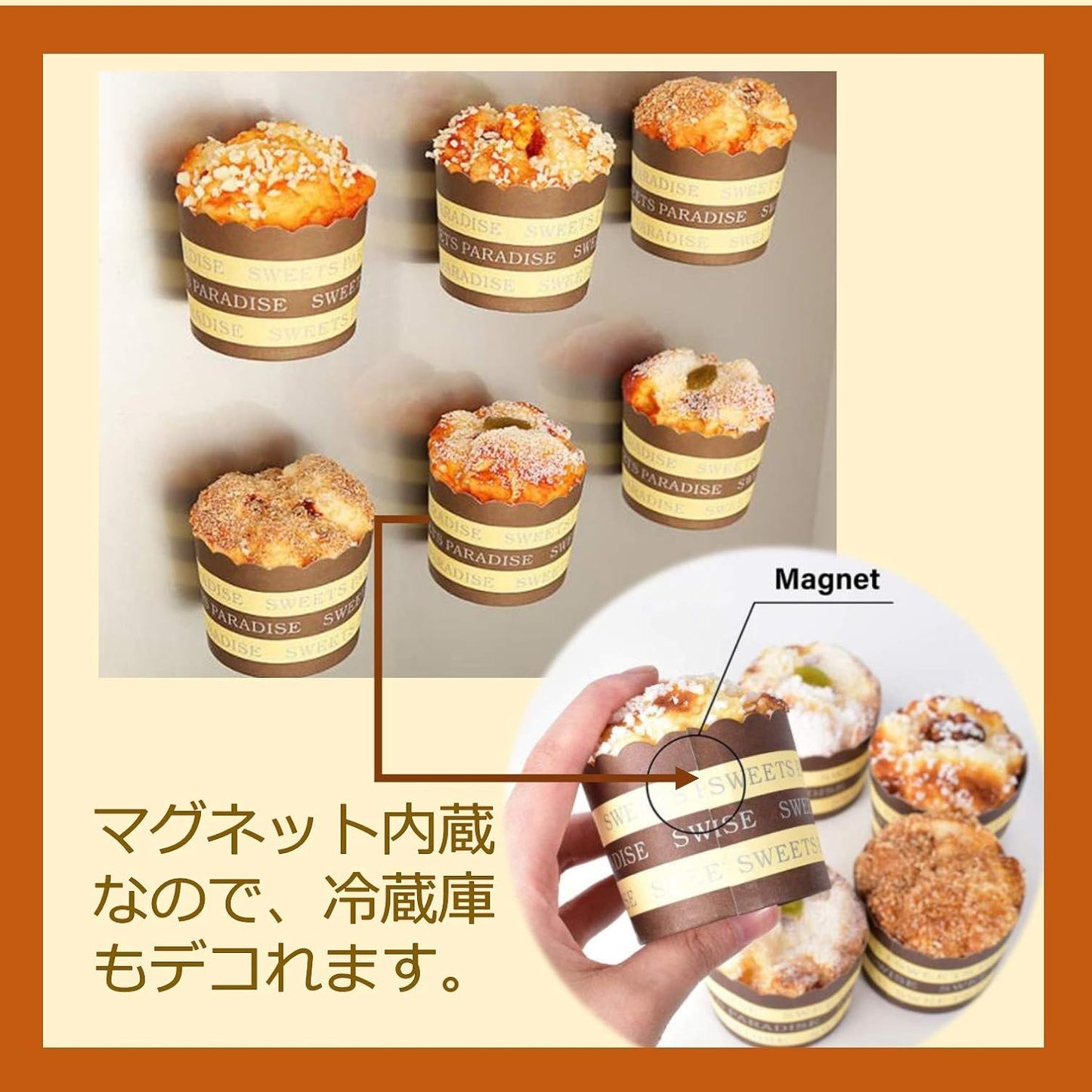 Cupcake Food Sample Item Model Display Fruit Pretend Play School Event Fruit Shop Realistic Photography Prop Decoration Ornament (Set of 6)