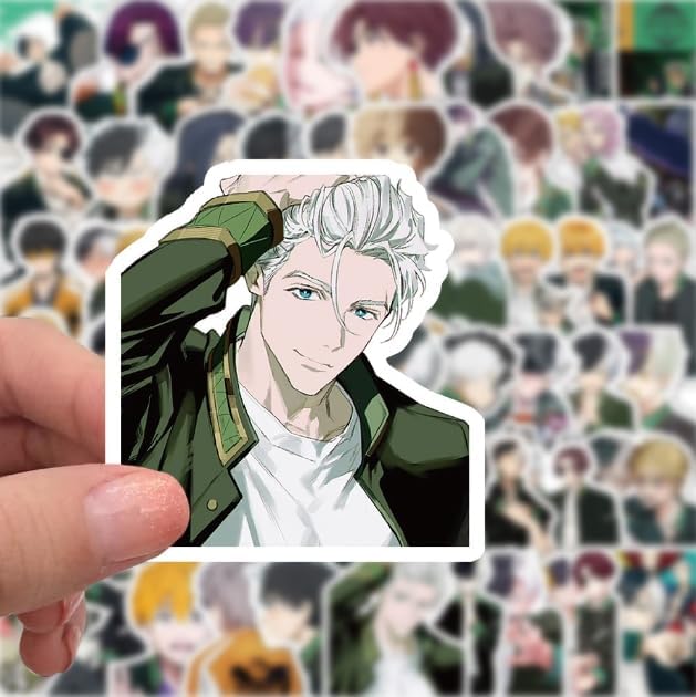 Ticker Set, Anime Character Stickers, Haruka, Sakura, Hayabun, Umemiya, Kyotaro Sugishita, Akihiko Ishiwa, PVC Waterproof Sticker, Suitable for Cars, Laptops, DIY Supplies, Luggage, Water Bottle