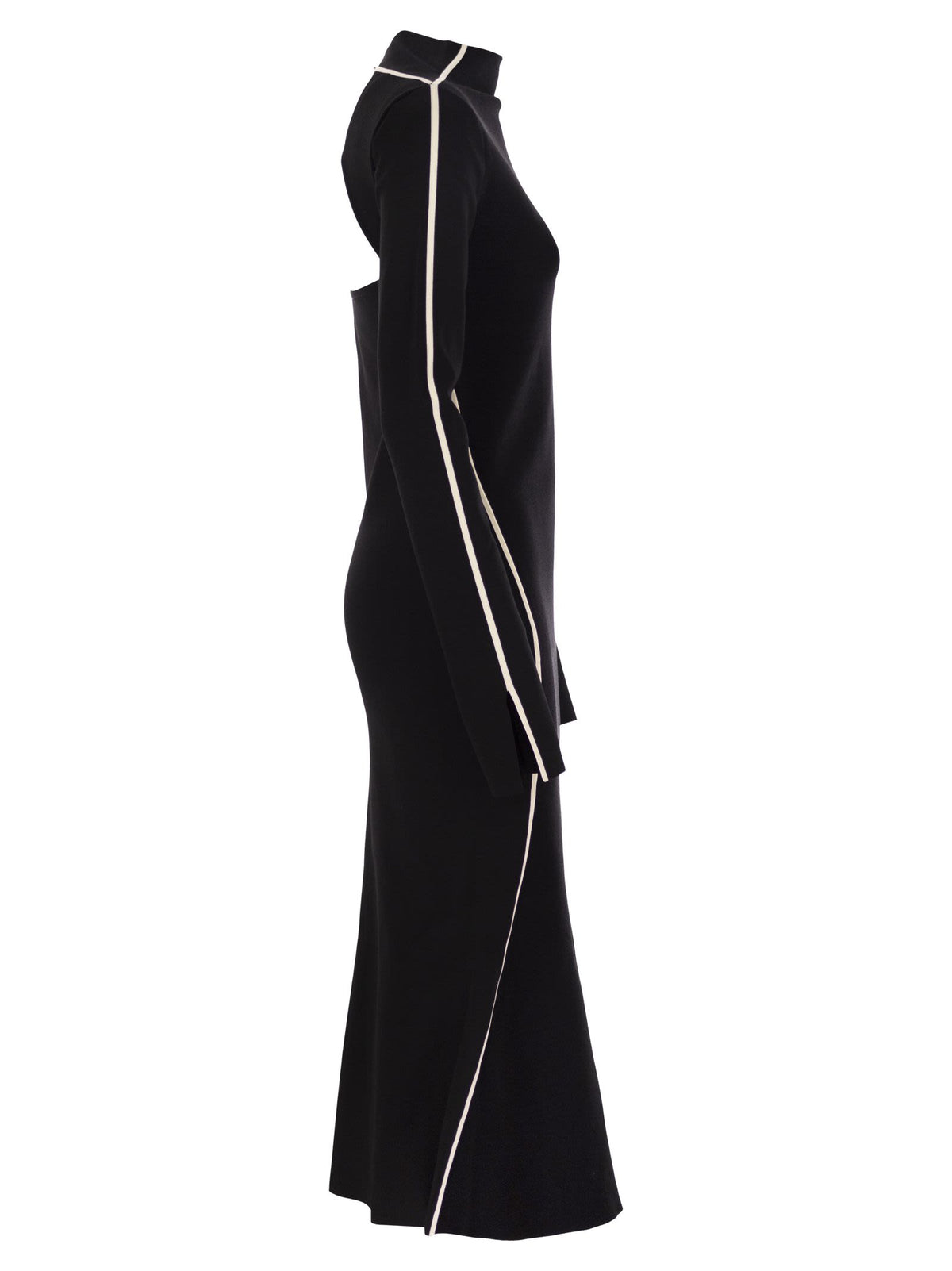 Sportmax SportMax Operoso Tight Fitting Viscose Blend Crepe Knitドレス - Image 4