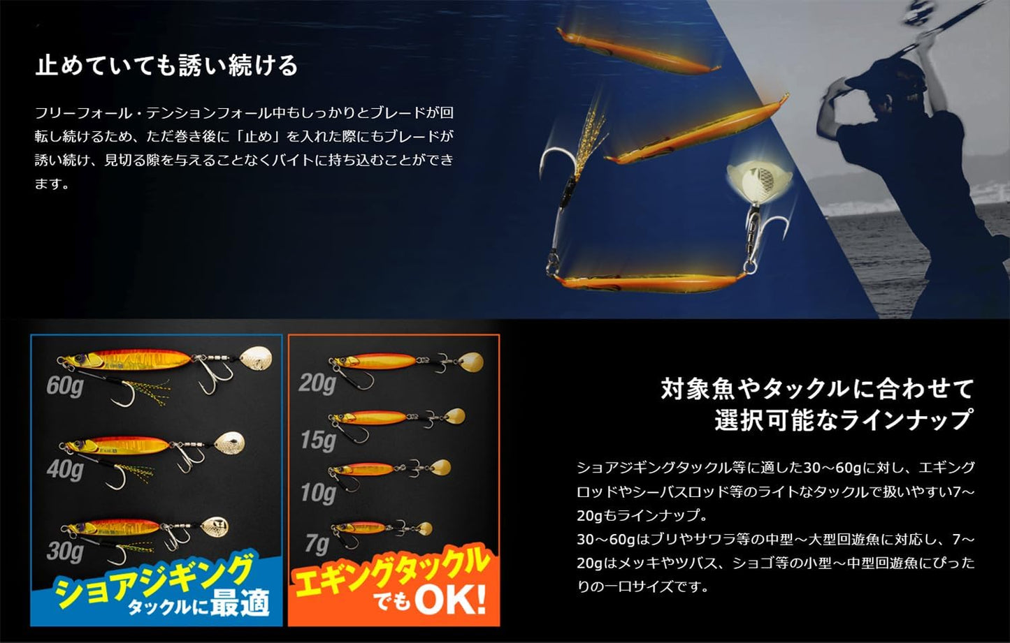 JACKALL(ジャッカル) ビッグバッカー E-ブレード 60g 超サゴシスパーク