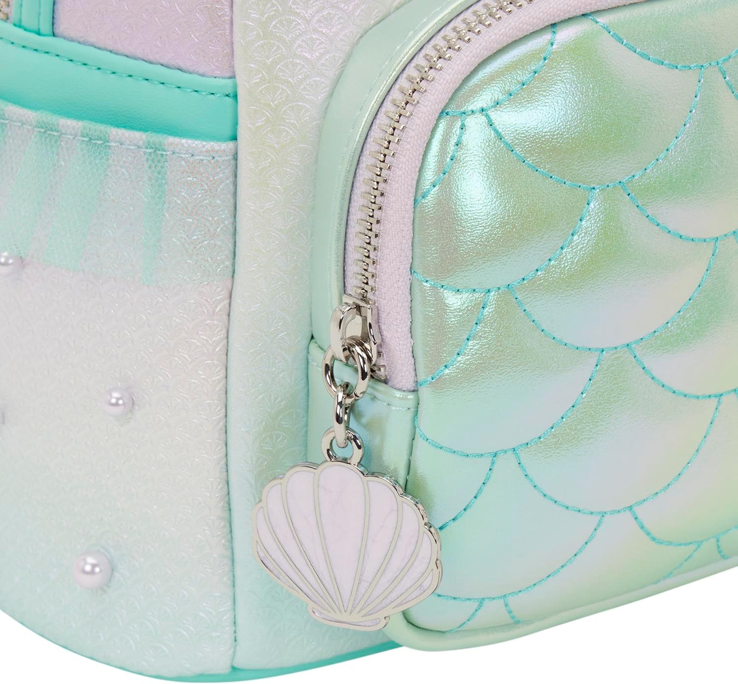 Loungefly Mini mochila de perlas iridiscentes de la Sirenita