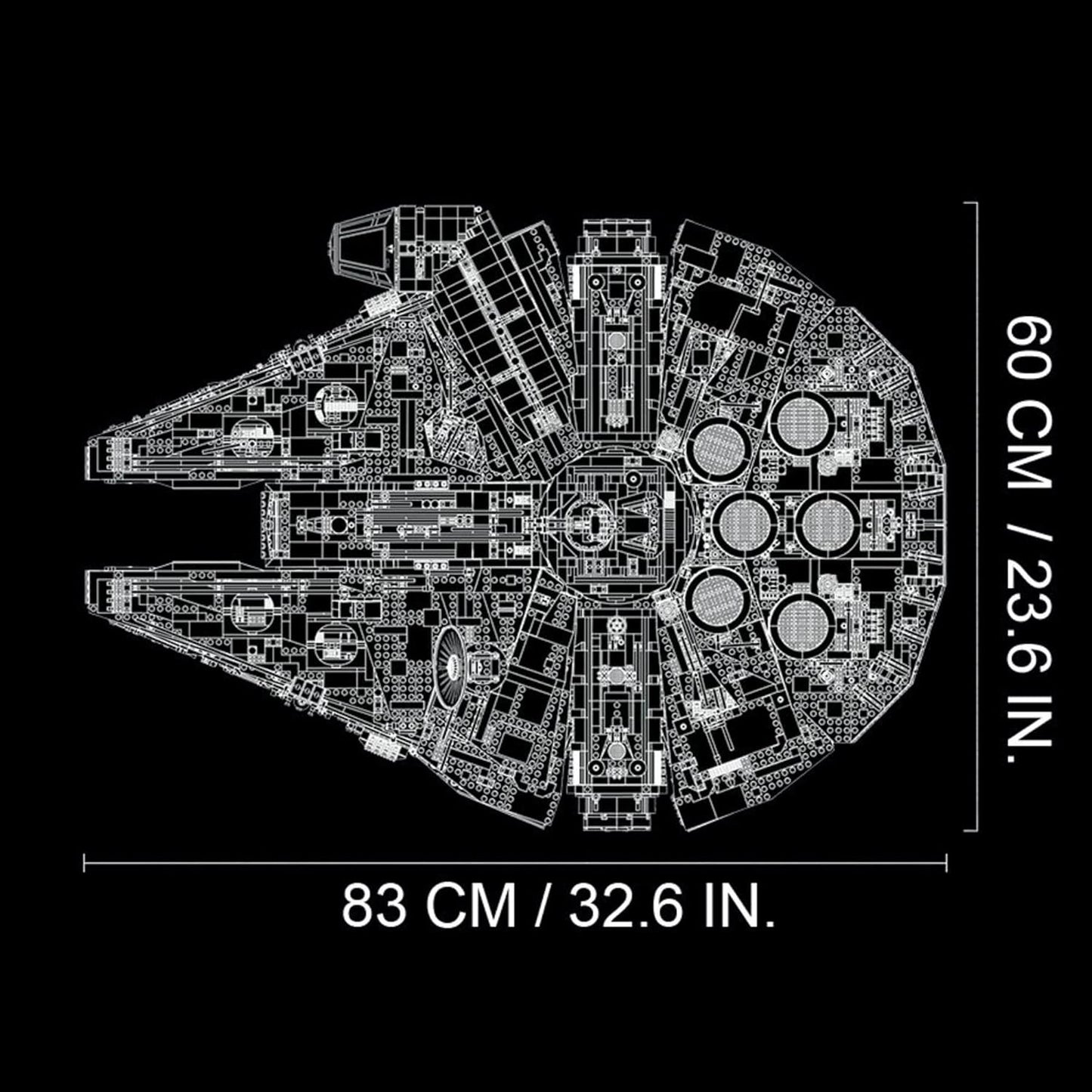 Juego de armado de LEGO Star Wars Millennium Falcon 75192 (7541 piezas)