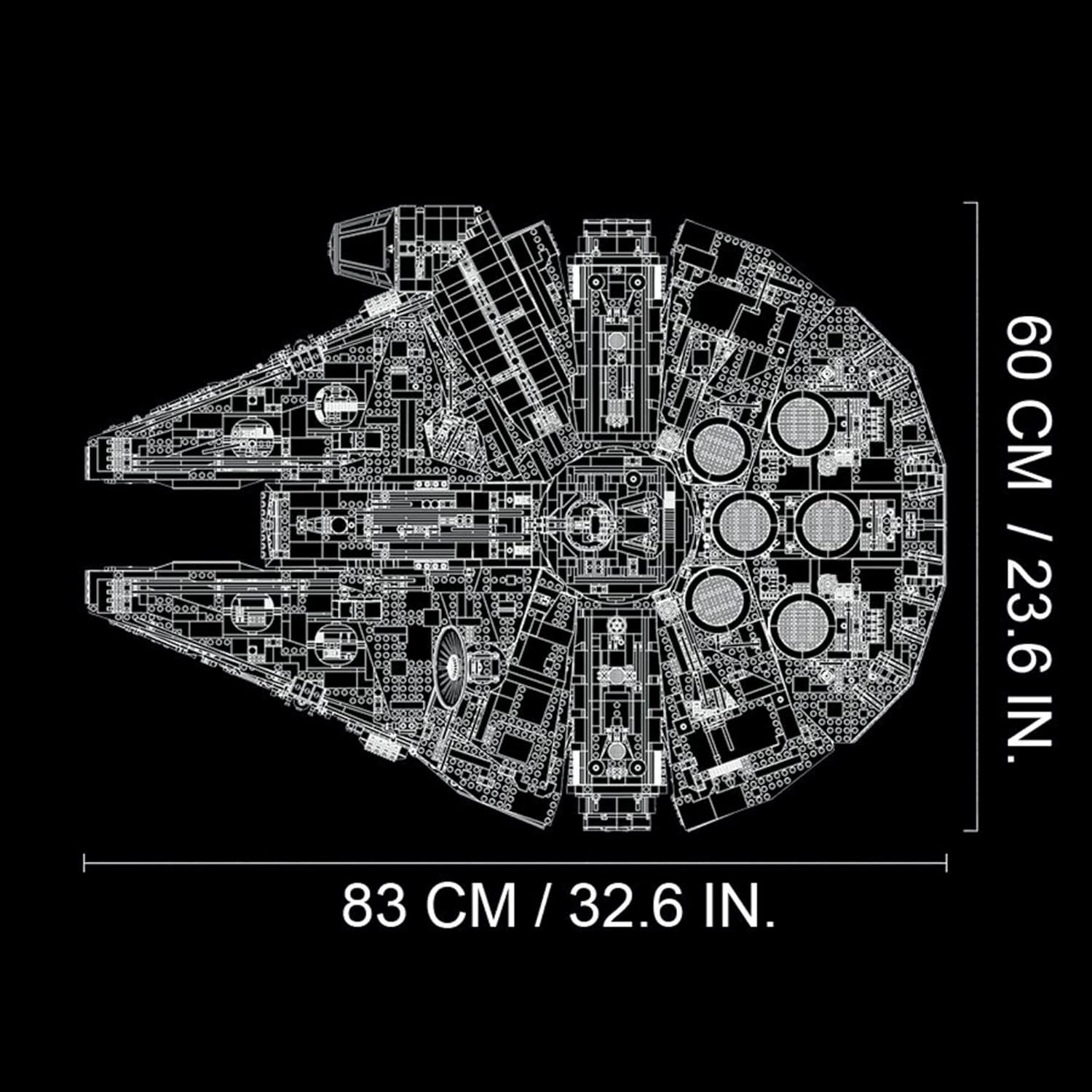 Juego de armado de LEGO Star Wars Millennium Falcon 75192 (7541 piezas)