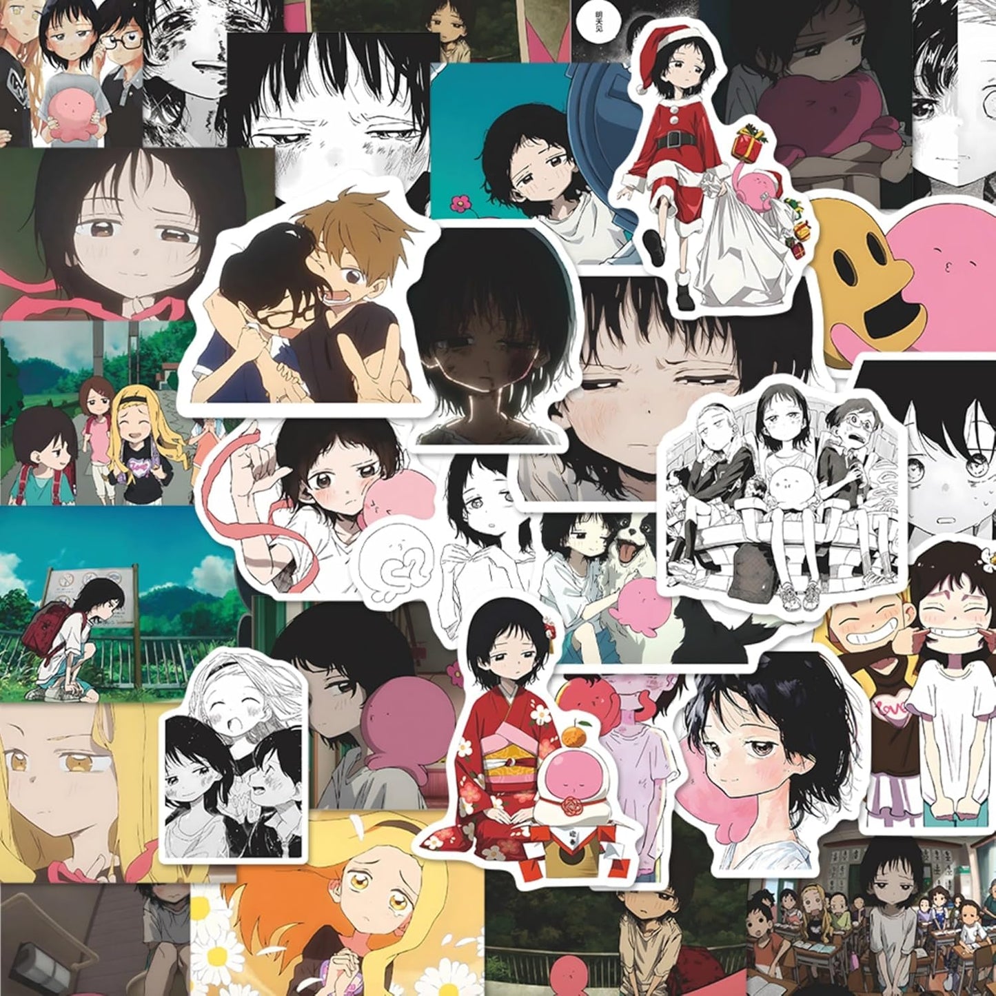 Tacopy Shizuka Kuze Marina Micazaka Anime Moe Goods Stickers, 98 Pieces, PVC, Waterproof, Cute, Stylish, Waterproof, Popular, Anime Manga Stickers, Diary, Stickers, DIY, Car, Motorcycle, Helmet