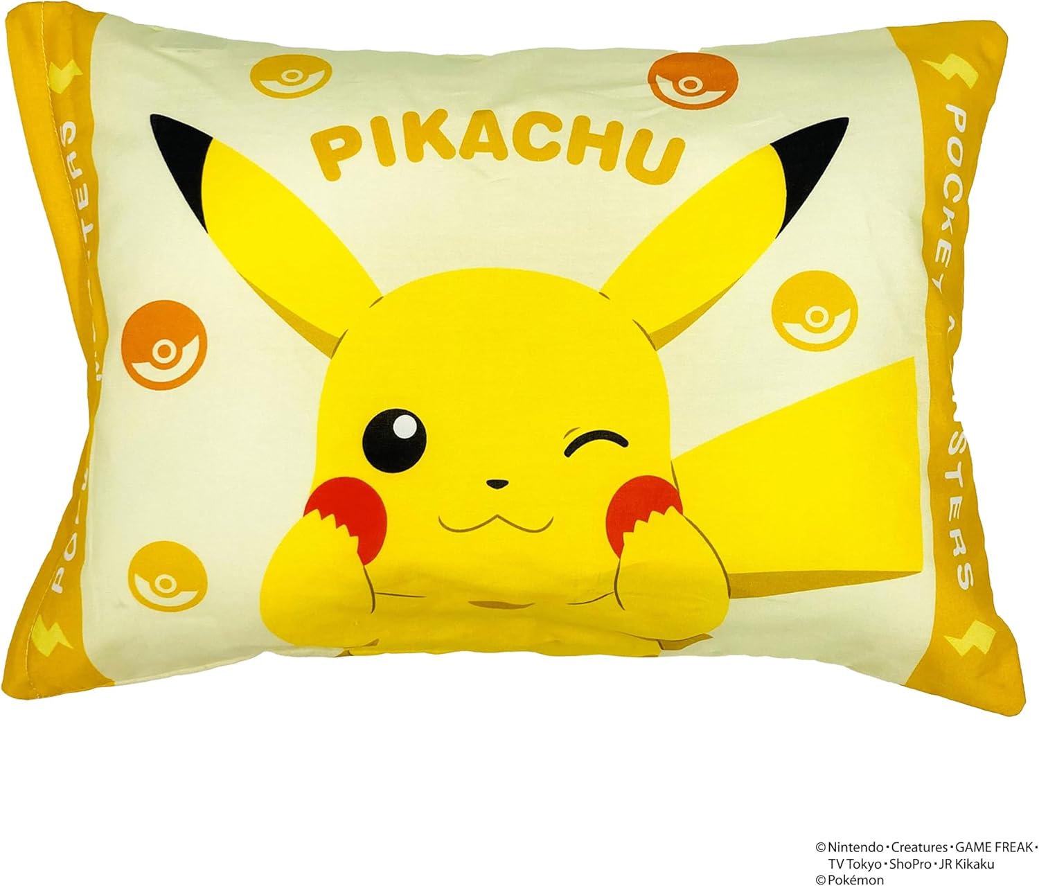 MORIPiLO 4621227 Children's Pillow Cover, Pokemon Pikachu, For Approx. 15.7 x 11.8 inches (40 x 30 cm), Washable, Pokemon Character Goods, Yellow
