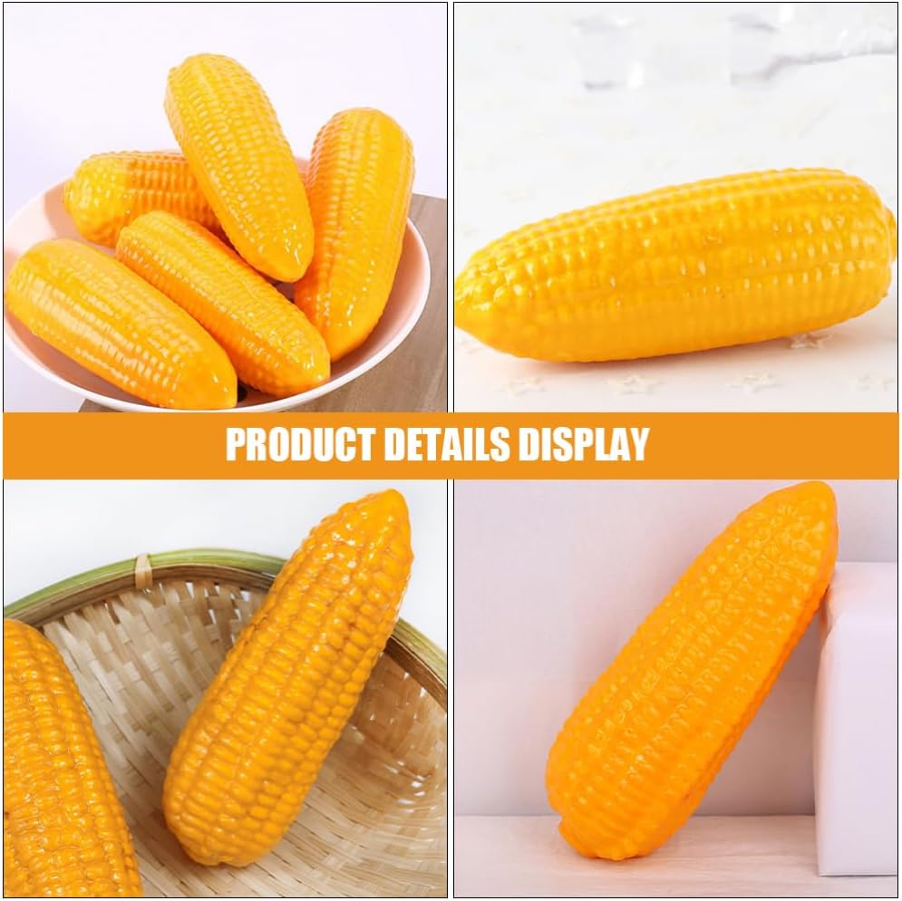 TOYMYTOY Vegetable Model Corn Food Sample Vegetable Decoration Vegetable Object Figurine Samples Toy Props DIY Decoration Model Set of 6