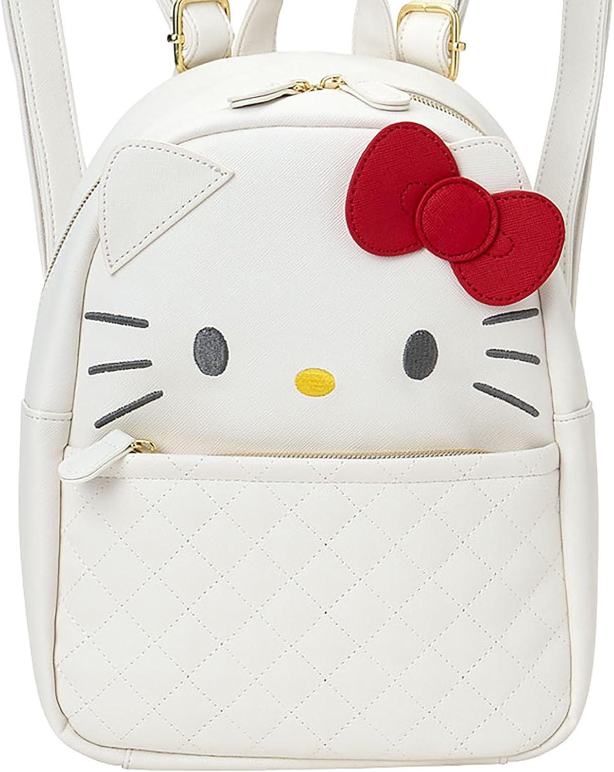 Sanrio 155322 Hello Kitty Face Backpack, PU Leather, For Ages 3 and Up