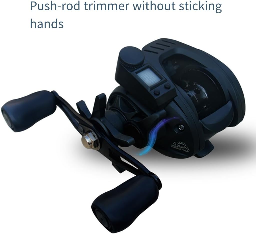 Metal Baitcasting Reel Led Screen Electronic Fishing Reel High Speed 6.3:1 8kg Waterproof Cast Drum Wheel Casting