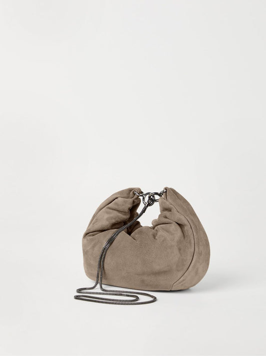 Brunello Cucinelli Suede Hobo Briocheハンドバッグ - Image 4