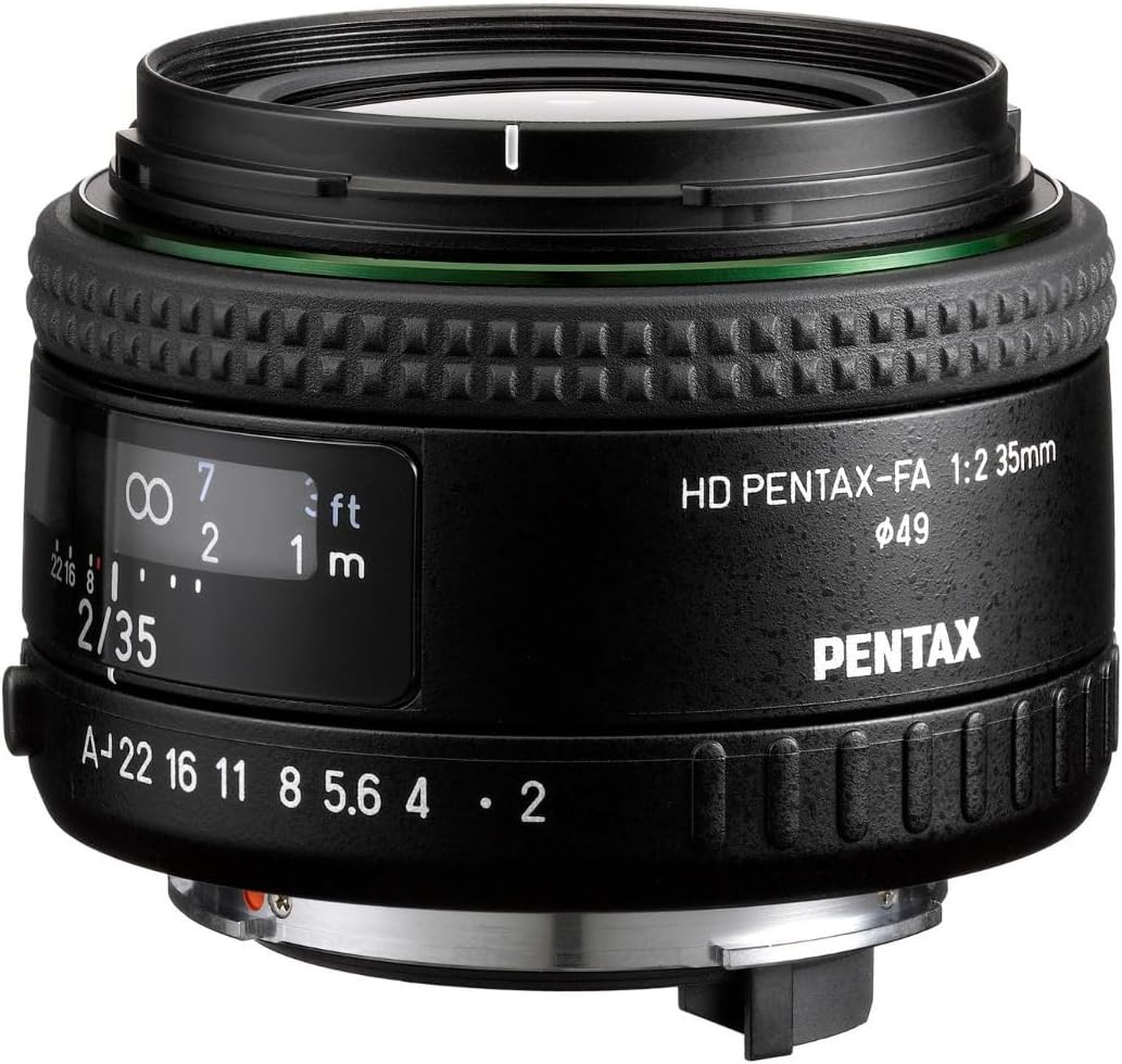 HD PENTAX-FA35mmF2 All-Purpose Wide Angle Lens The latest HD coating minimizes flare and ghost SP coating and repels smudges; Hybrid aspherical lens with exterior design delivers ultra-clear,