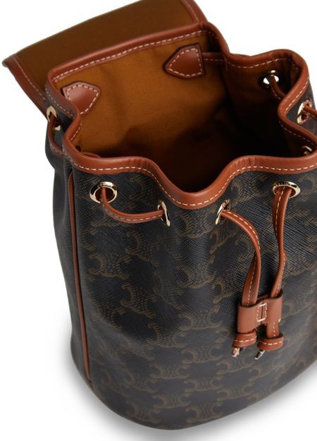 CELINE Folco Triomphe canvas and calfskin mini backpack - Image 4