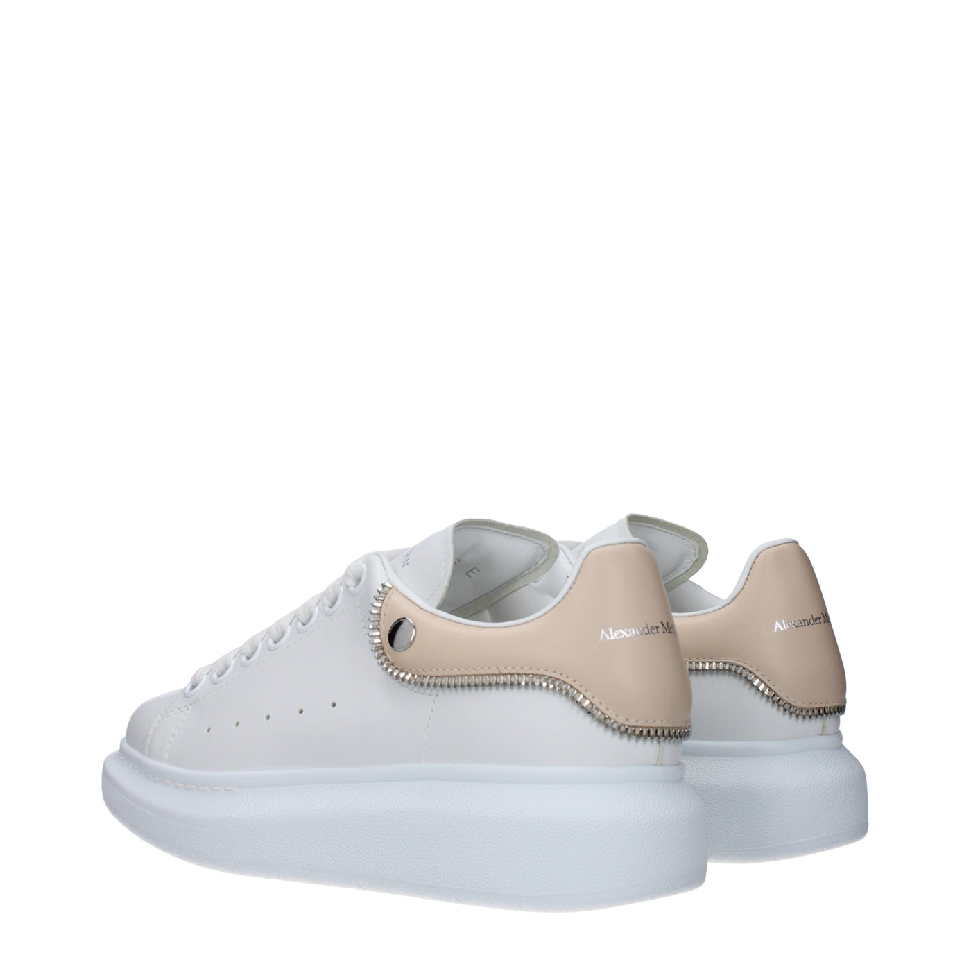 Alexander McQueen アレクサンダーマックイーンスニーカー特大女性レザーホワイト/オート麦 - Image 4