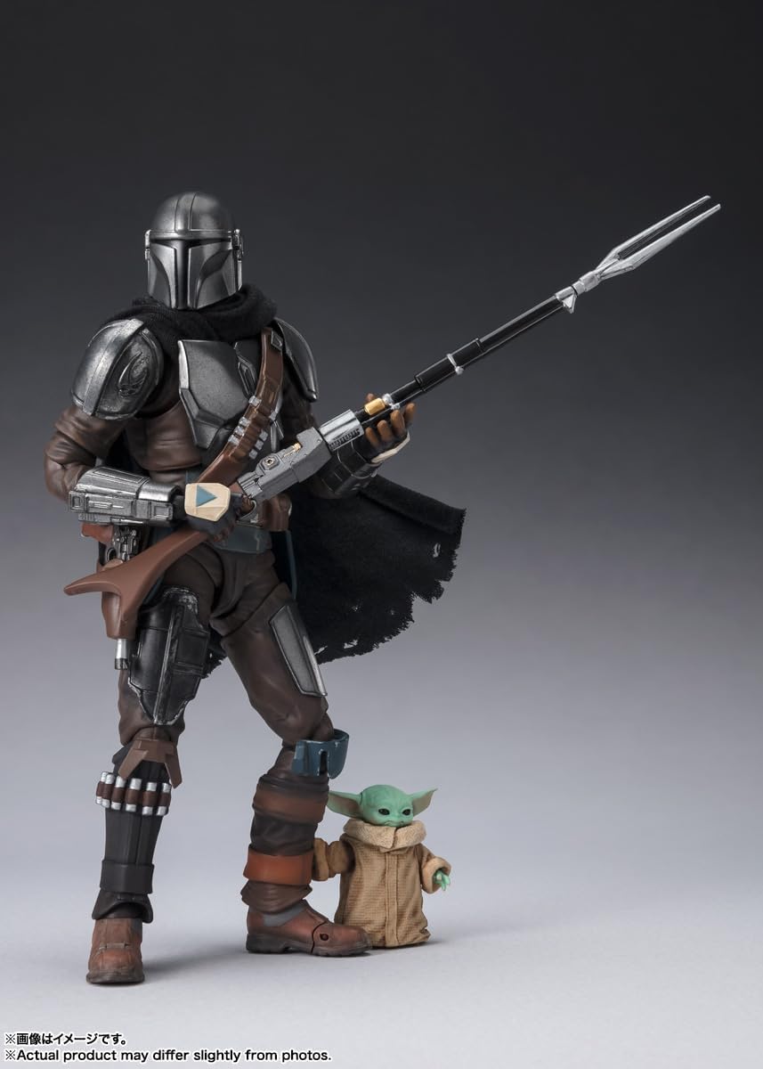 BANDAI SPIRITS S.H. Figuarts Star Wars The Mandalorian Approx. 5.9 inches (150 mm), ABS & PVC & Fabric, Pre-painted Action Figure