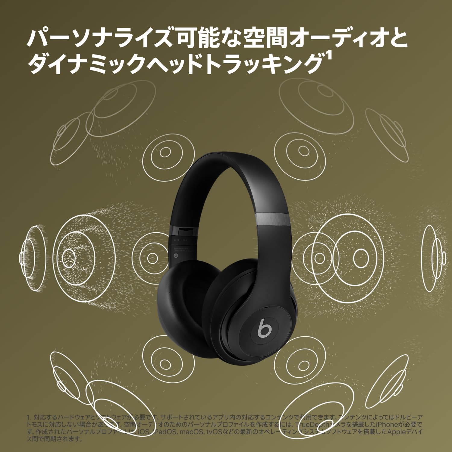 Beats Studio Pro - Wireless Bluetooth Noise Cancelling Headphones - Personalized Spatial Audio, USB-C Lossless Audio, Compatible with Apple and Android Devices, Up to 40 Hours Playtime - Black