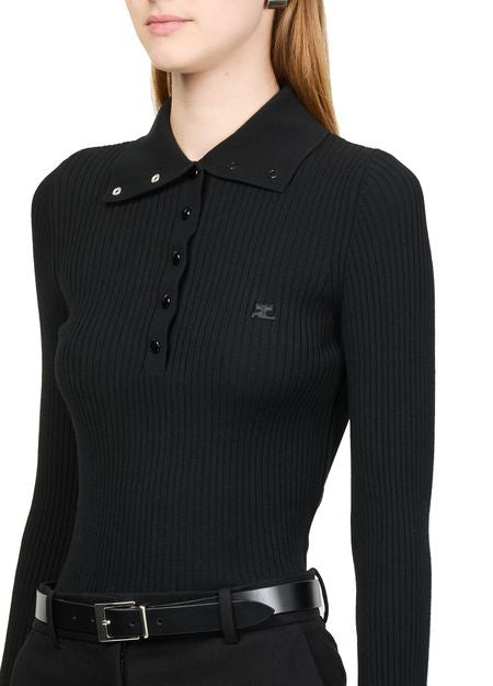 COURREGES Classic rib polo - Image 4