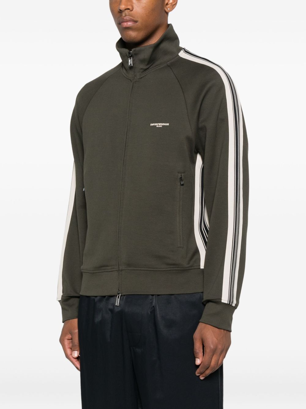 Emporio エンポリオアルマーニロゴコットンジップスウェットシャツ - Image 4