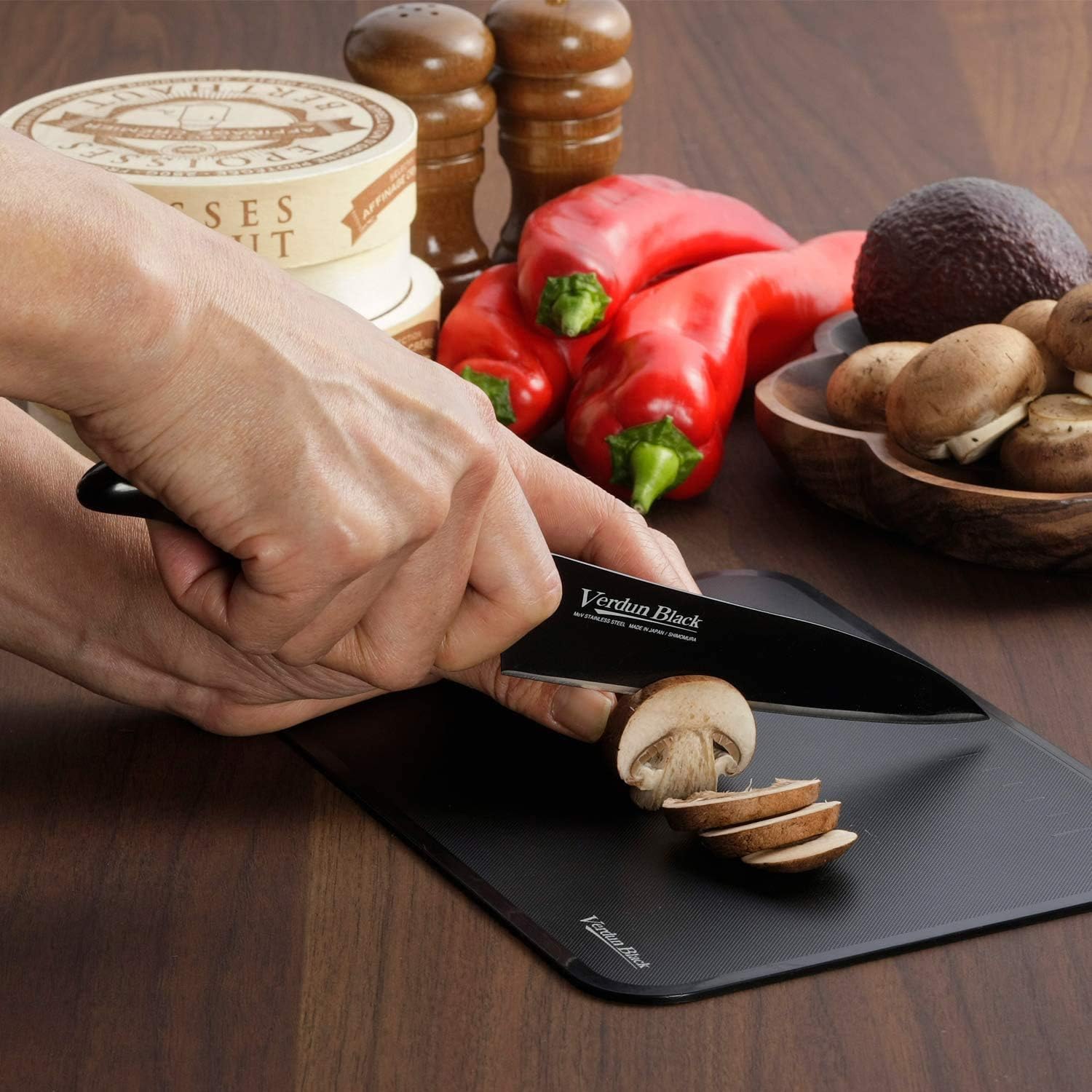 Shimomura Kogyo Verdun Black OVB-103 Petty Knife, 4.9 inches (125 mm), Molybdenum, Vanadium Steel, Dishwasher Safe, Made in Tsubamesanjo, Niigata, Japan