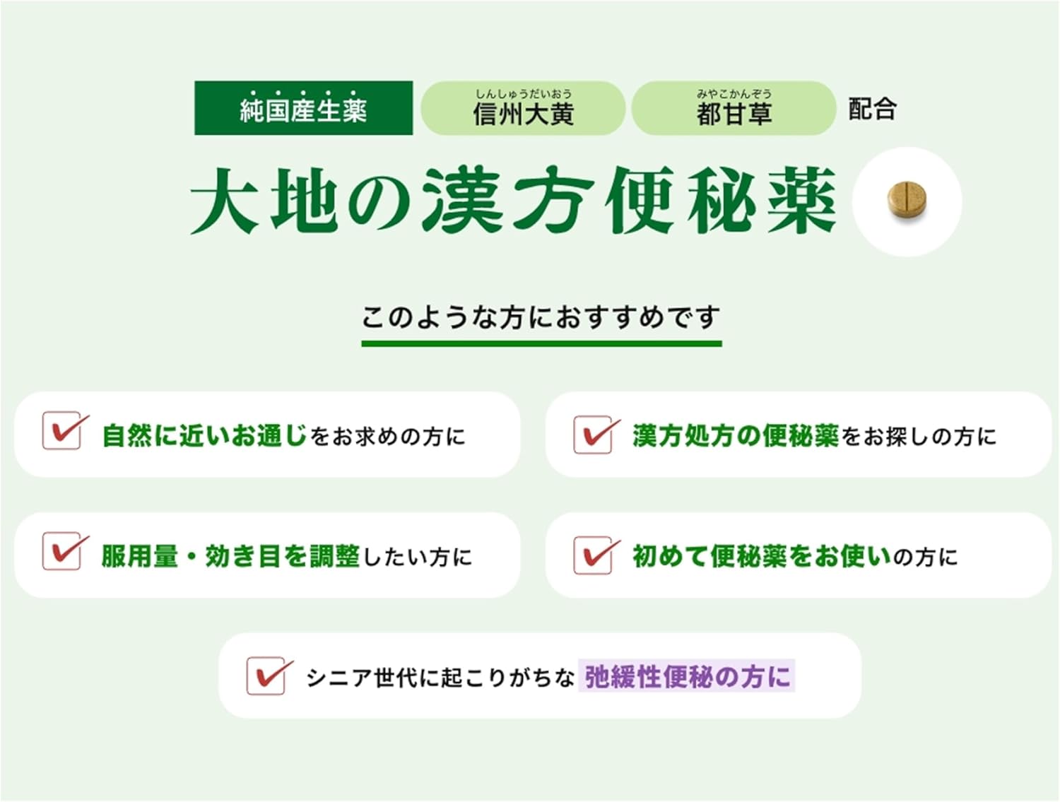 【第2類医薬品】大地の漢方便秘薬 65錠