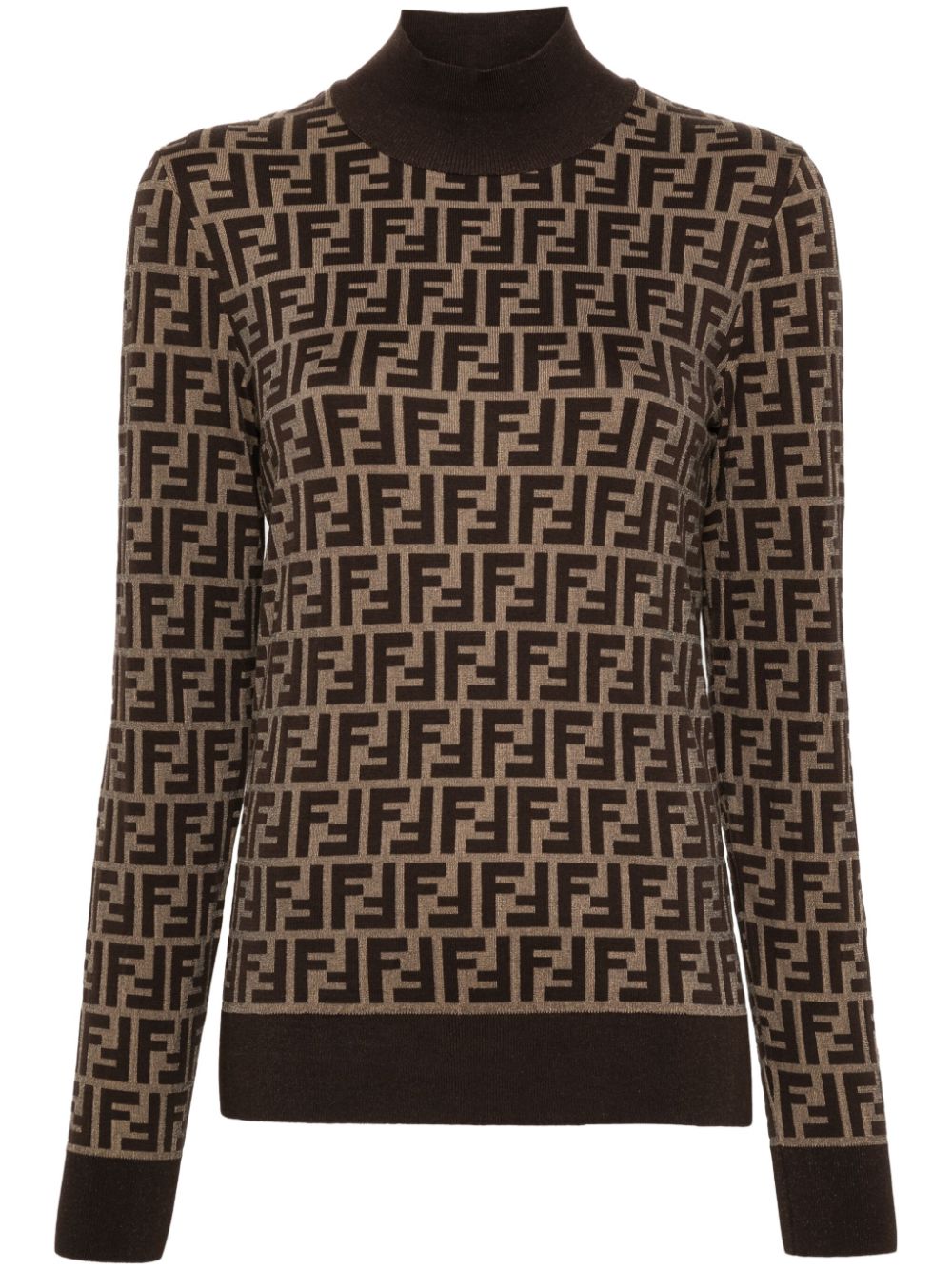 Fendi フェンディFFコットンハイネックセーター - Image 4