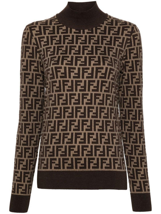 Fendi フェンディFFコットンハイネックセーター - Image 4